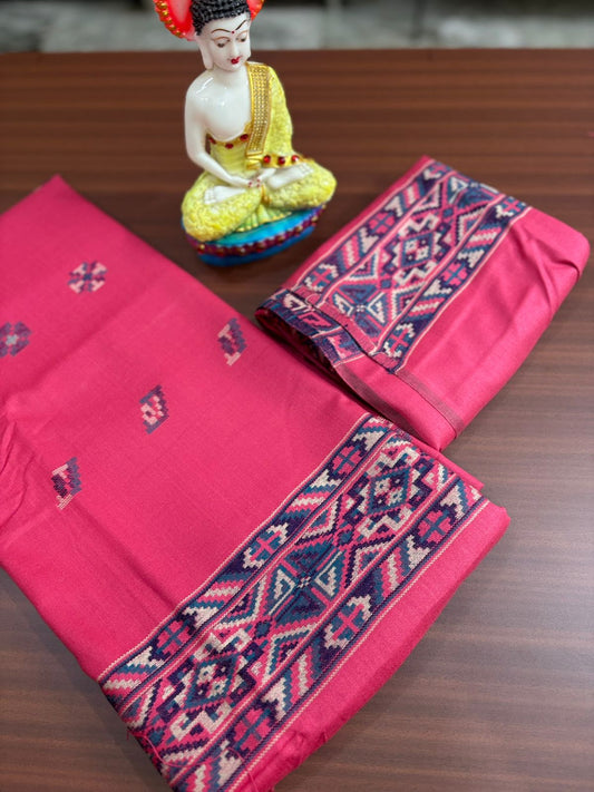 Magenta Kulu Weave | Three Piece | Pashmina | Unstitched Woolen Suit Set
